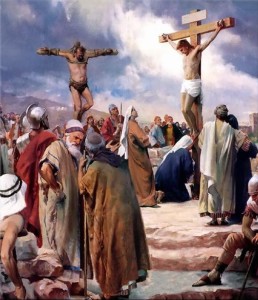 耶穌基督被釘死在十字架上